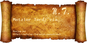 Metzler Terézia névjegykártya