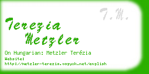 terezia metzler business card